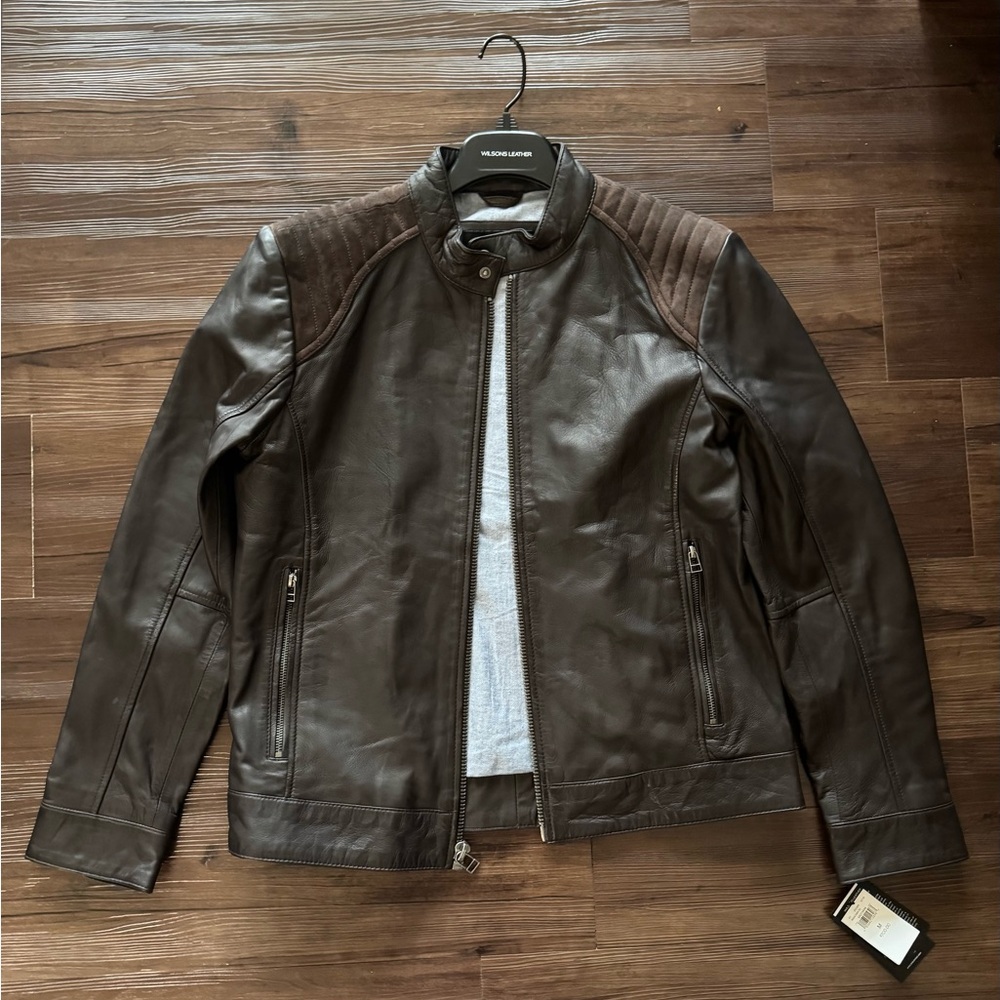 NWT $700 Wilson’s Genuine Leather & Suede Jacket for men Medium $FIRM$